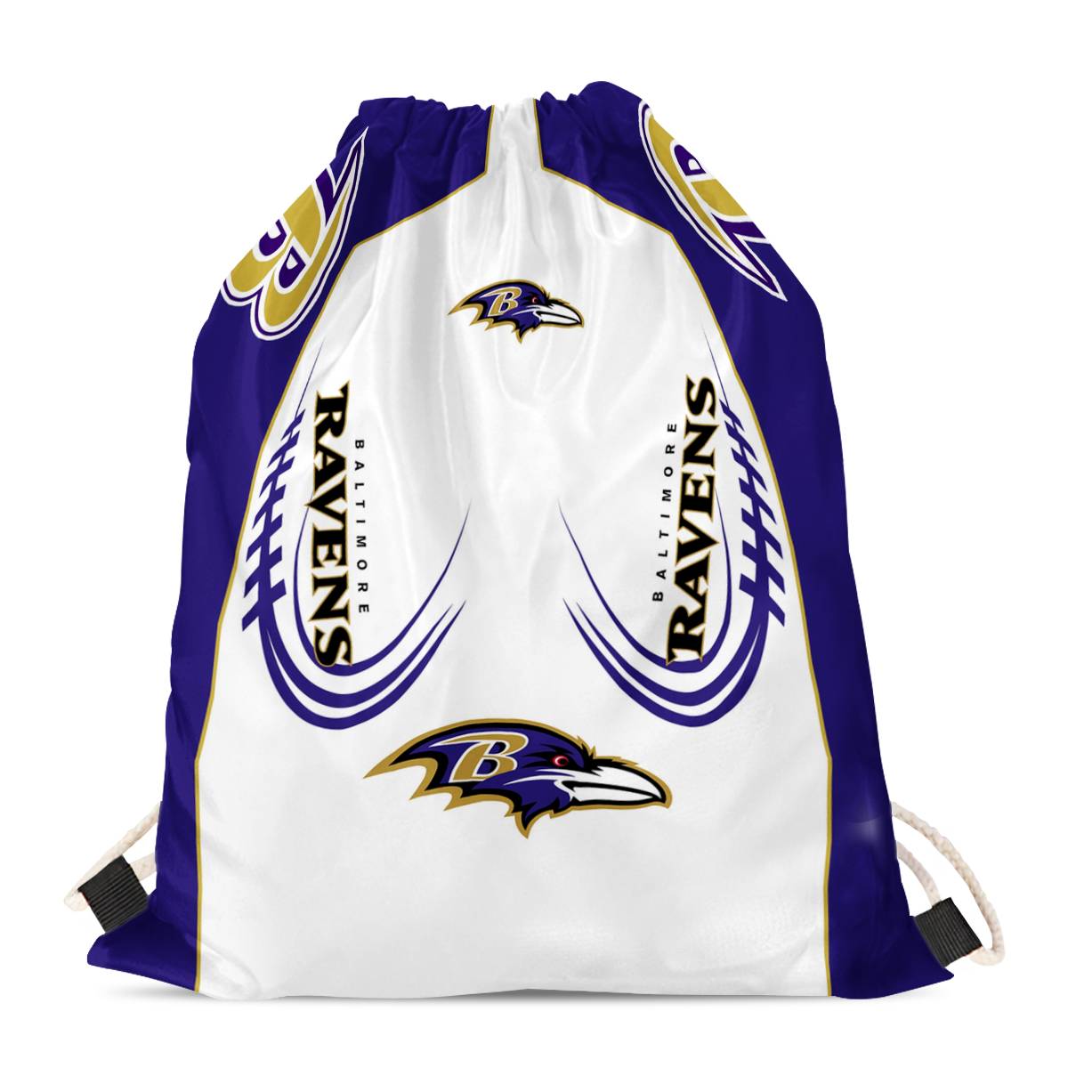 Baltimore Ravens Drawstring Backpack sack / Gym bag 18" x 14" 001